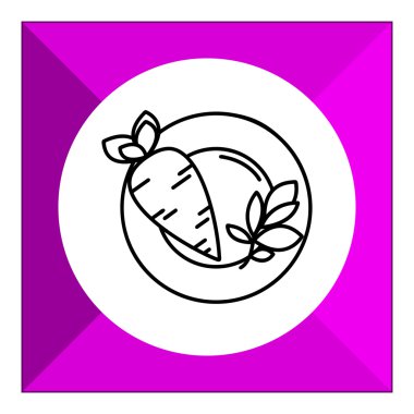 havuç plaka üzerinde