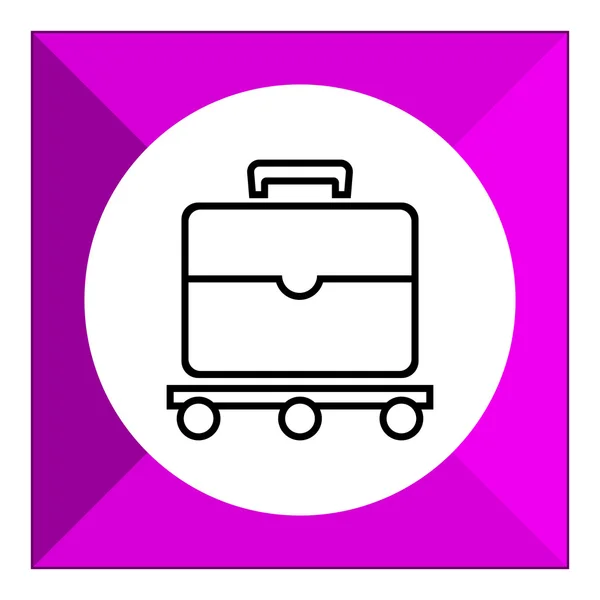 Suitcase on luggage carousel — Stock Vector