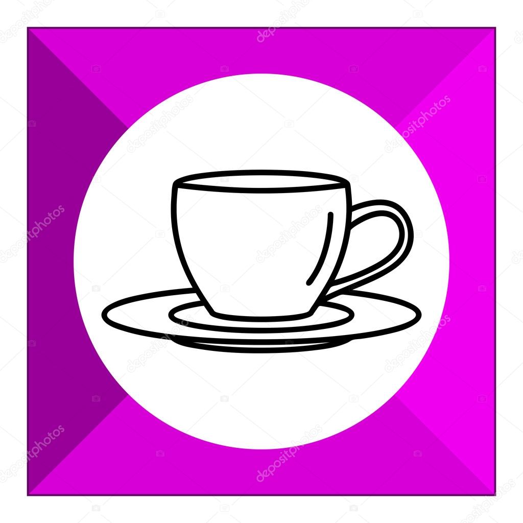 Cup and saucer Stock Vector by ©RedineVector 87029730