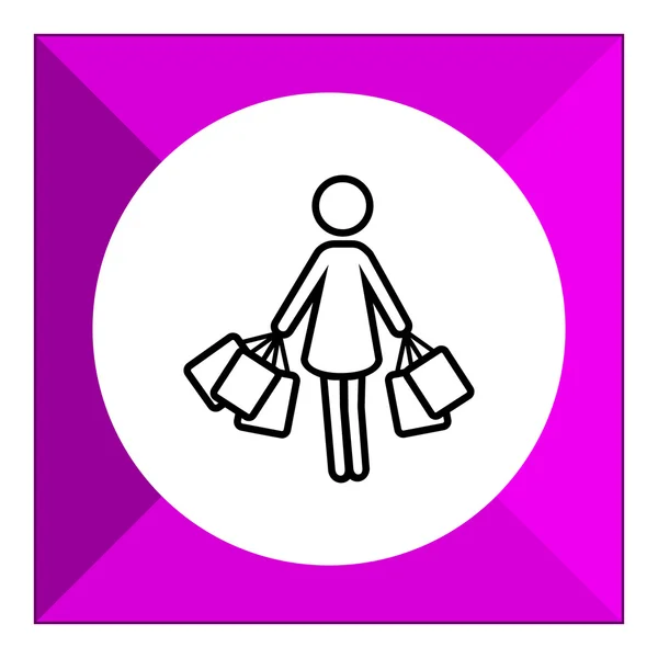 Woman with shopping bags — Stock Vector