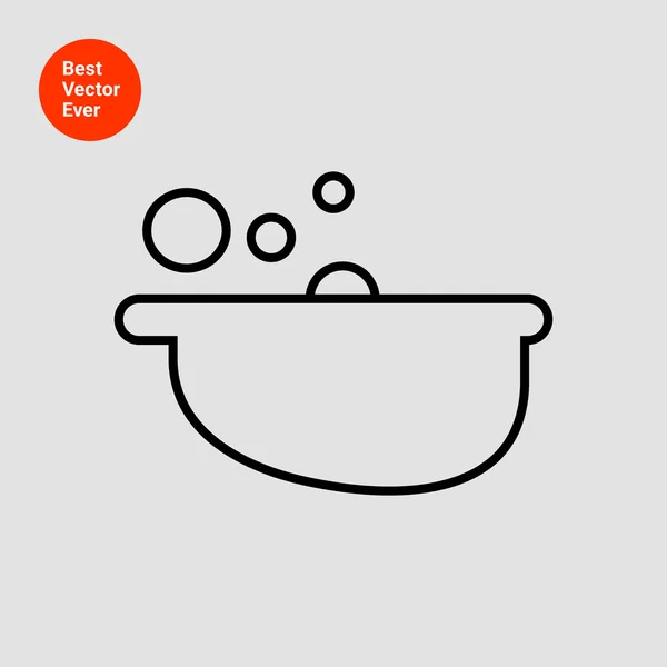 Icono de bañera — Vector de stock