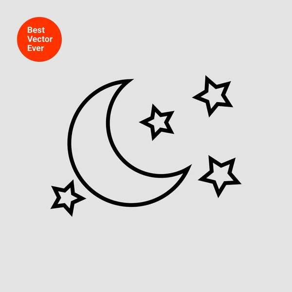 Luna e stelle — Vettoriale Stock