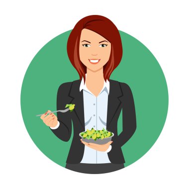 salata yemek işkadını
