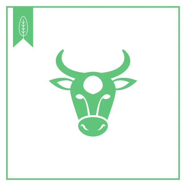Bull hoofd pictogram — Stockvector