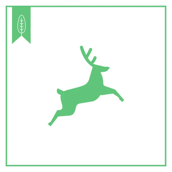 Icono de renos de Navidad — Archivo Imágenes Vectoriales