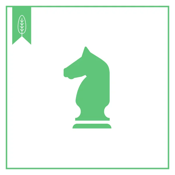 Schaken ridder pictogram — Stockvector