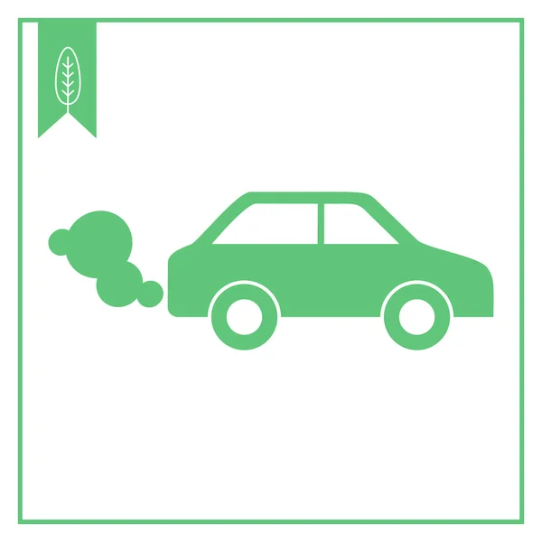 Car emitting exhaust fumes — Stock Vector