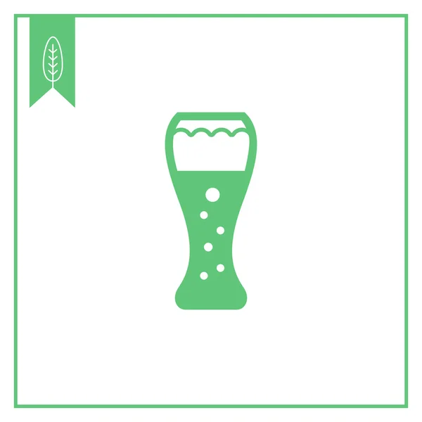 Icono de vaso de cerveza — Vector de stock