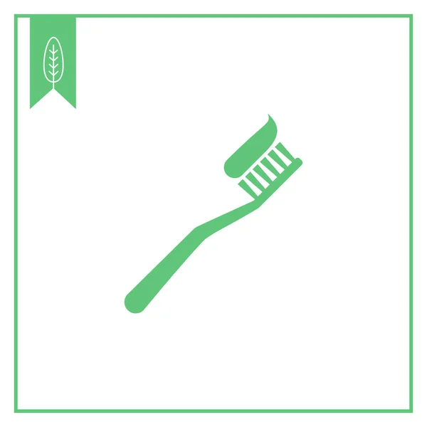 Brosse à dents avec dentifrice — Image vectorielle