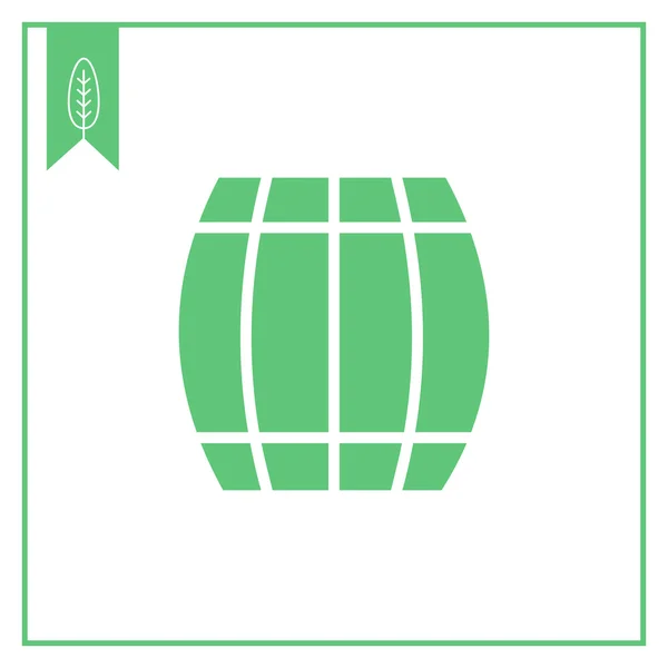 Wooden barrel icon — Stock Vector