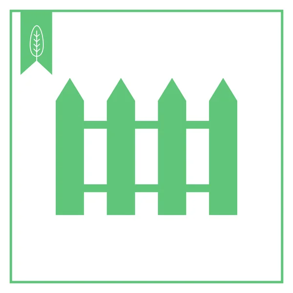 Houten hek pictogram — Stockvector