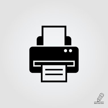 Bilgisayar yazıcı simgesini