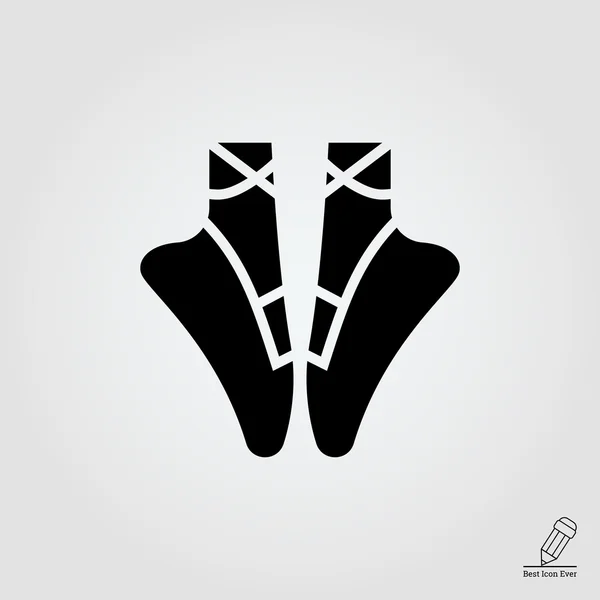 Icône chaussures de ballet — Image vectorielle