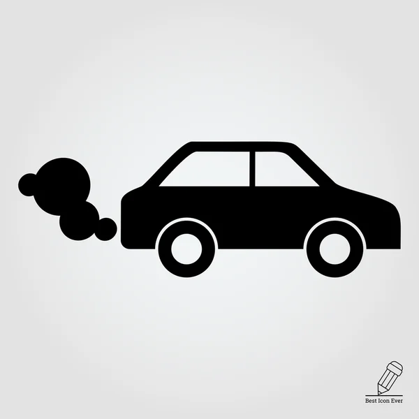 Car emitting exhaust fumes — Stock Vector