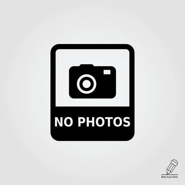 No photo sign icon — Stock Vector