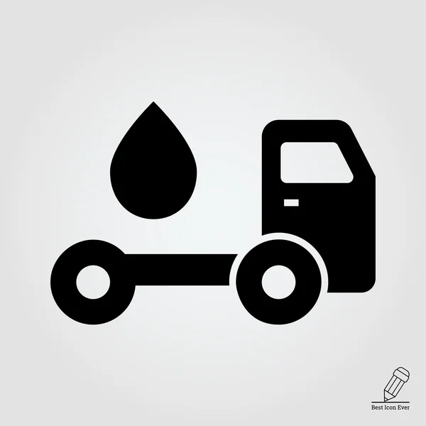 Tanker vrachtwagen pictogram — Stockvector