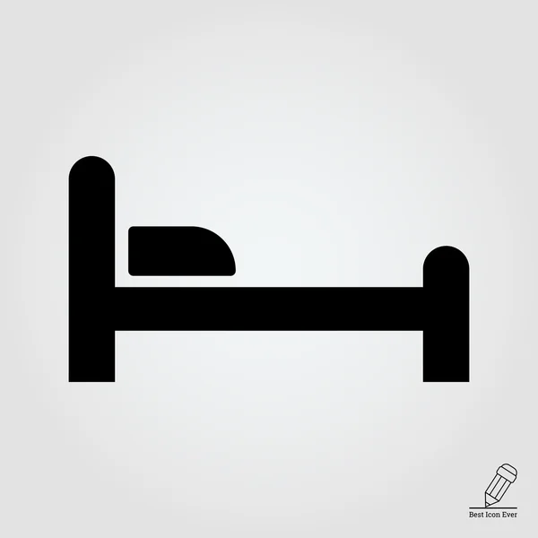 Icono cama individual — Vector de stock