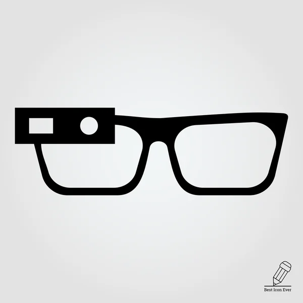 Gafas inteligentes en gafas — Vector de stock