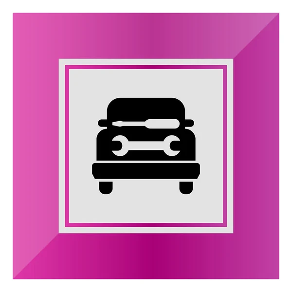 Icono taller de coches — Vector de stock