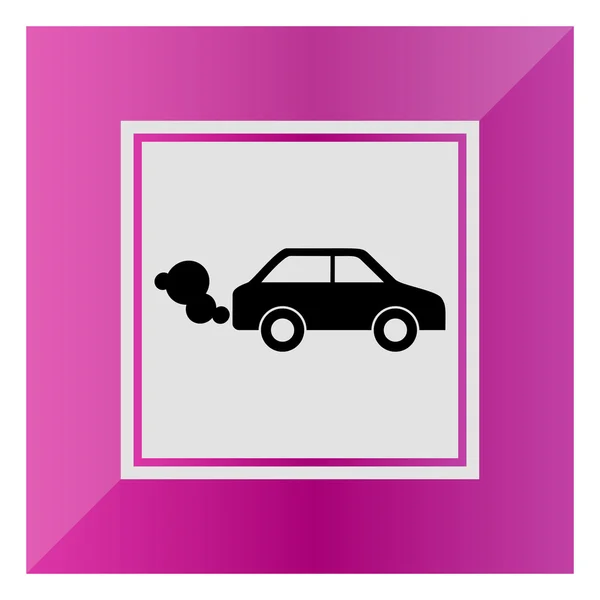 Car emitting exhaust fumes — Stock Vector