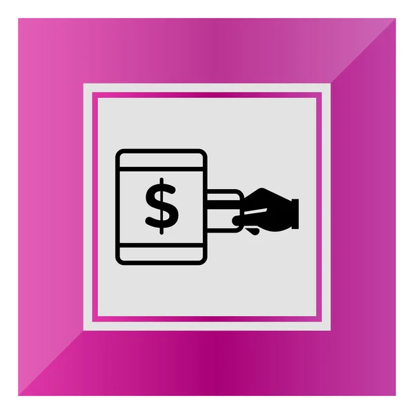 Inserting credit card into ATM — Stock Vector