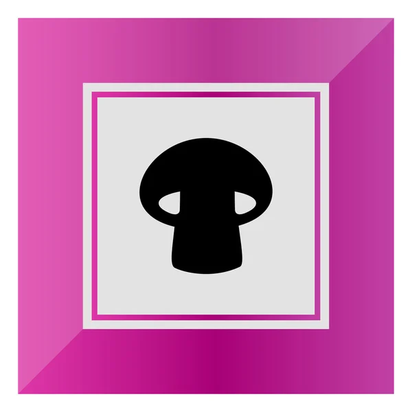 蘑菇剪影图标 — 图库矢量图片