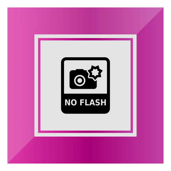 Nincs flash aláírás ikonra — Stock Vector