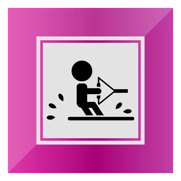 Icône de ski nautique — Image vectorielle