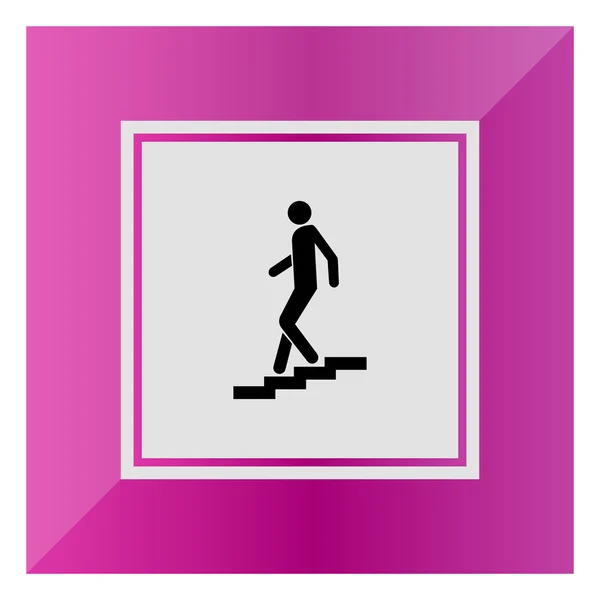 Caminando por la escalera — Vector de stock