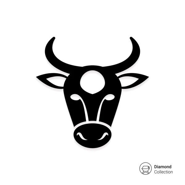 Bull hoofd pictogram — Stockvector