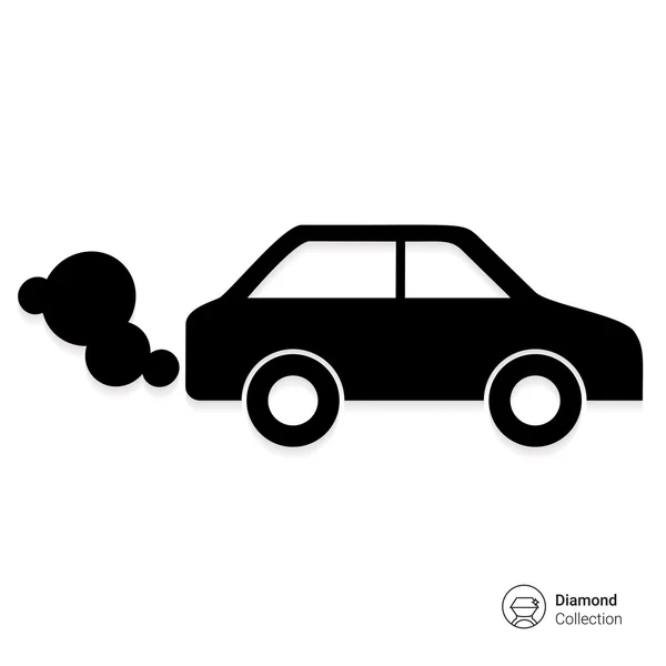 Auto, emitující výfukové plyny — Stockový vektor