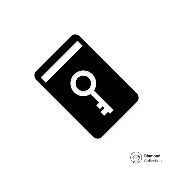 Electronic keycard icon — Stock Vector
