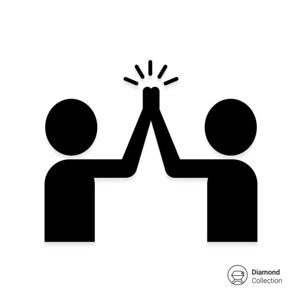 Friends giving high five — Stock Vector