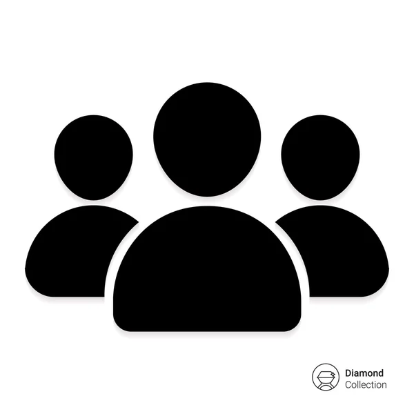 Grupo de pessoas ícone —  Vetores de Stock