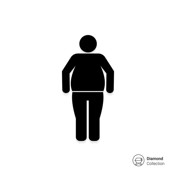 Икона толстяка — стоковый вектор