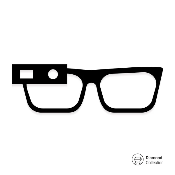 Smarta glas på glasögon — Stock vektor