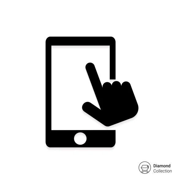 Touchscreen teken pictogram — Stockvector