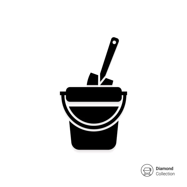 Hračky kbelík s rýčem — Stockový vektor