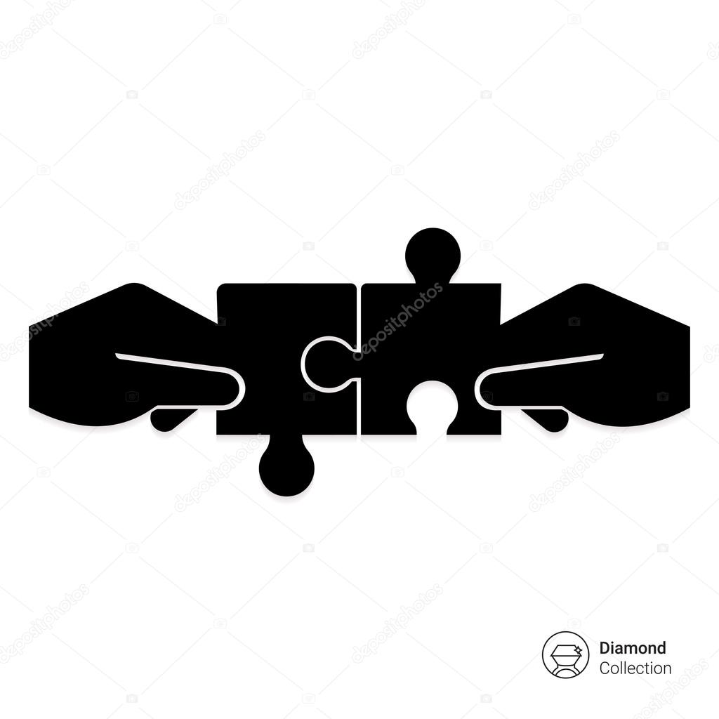 Connecting puzzle elements