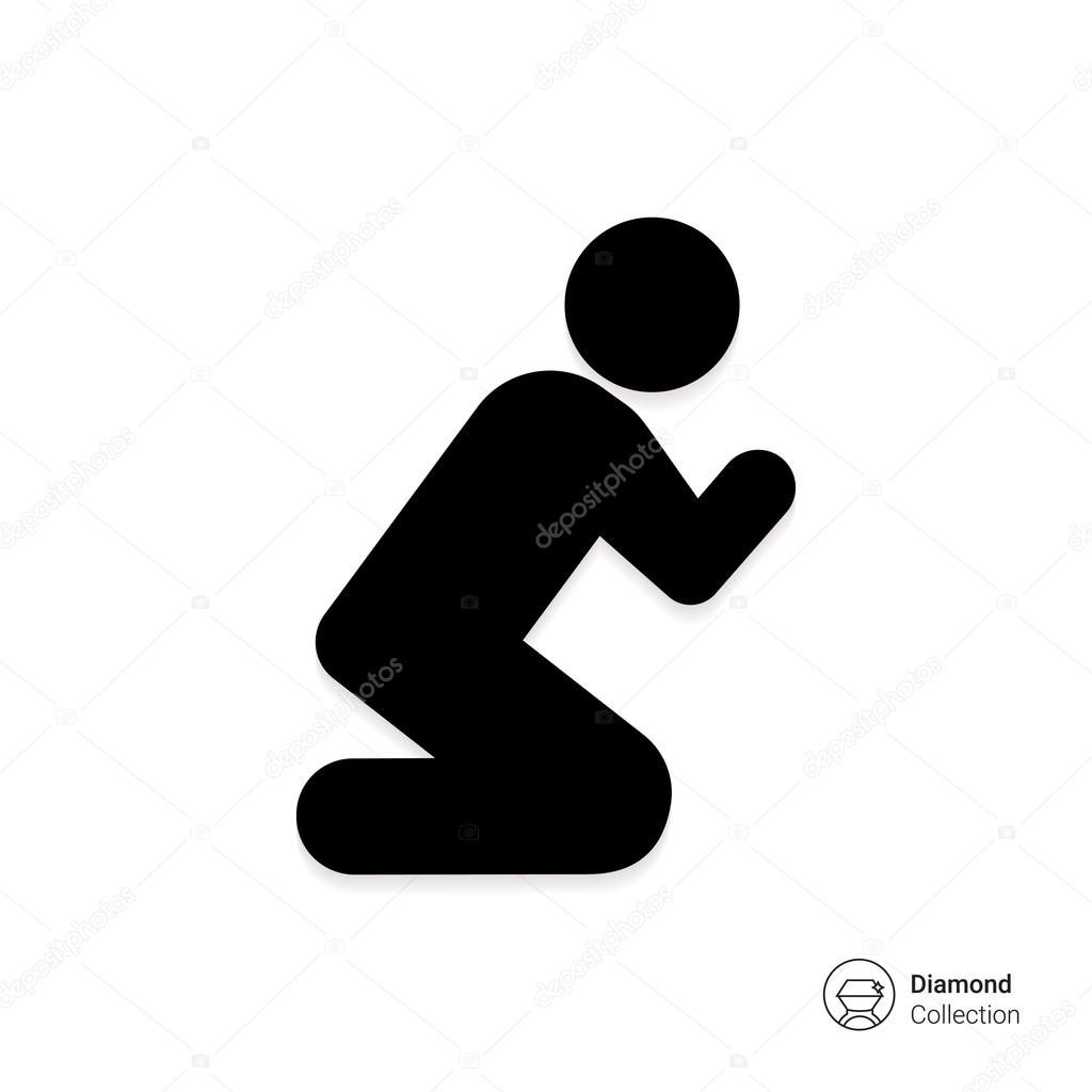 Praying man icon