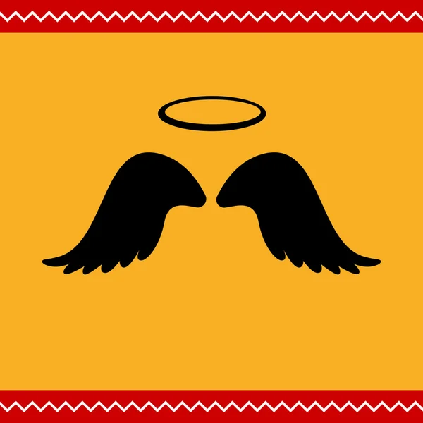 Ailes d'ange et halo — Image vectorielle