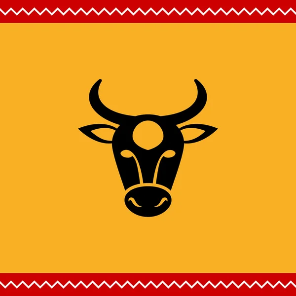 Иконка головы быка — стоковый вектор