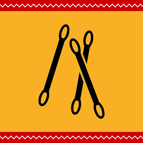 Икона "Хлопковые палочки" — стоковый вектор
