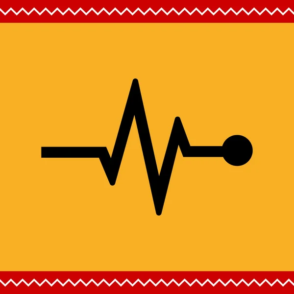 Ícone do gráfico de eletrocardiograma — Vetor de Stock