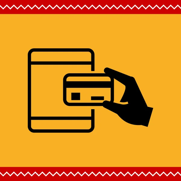 Hålla kreditkort ikonen — Stock vektor