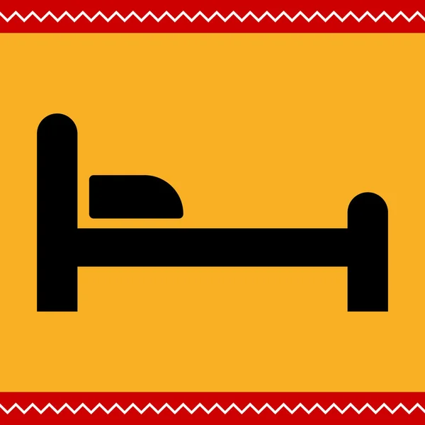 Einzelbett-Symbol — Stockvektor