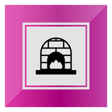 Tuğla şömine simgesi