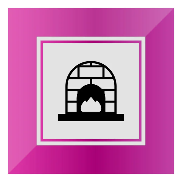 Icono de chimenea de ladrillo — Archivo Imágenes Vectoriales