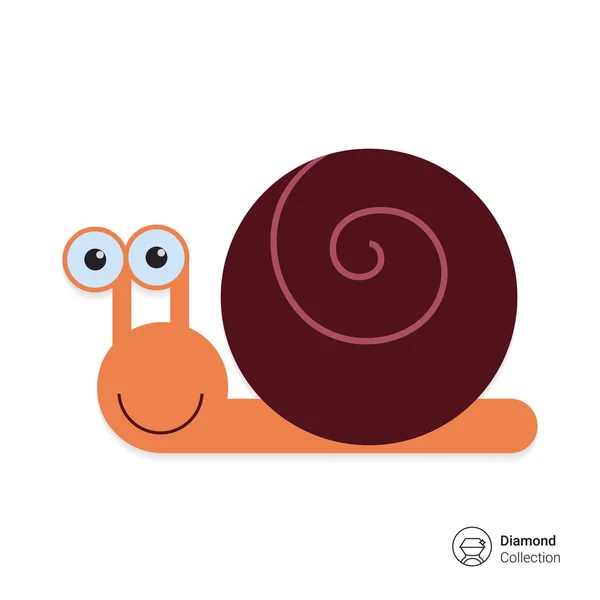 可爱的蜗牛图标 — 图库矢量图片