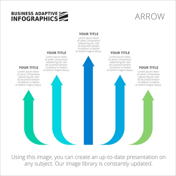 矢印図] テンプレート 4 — ストックベクタ